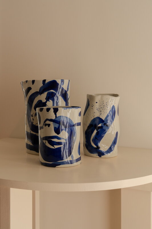 Serax Sophia vase, S, blue, decoration image