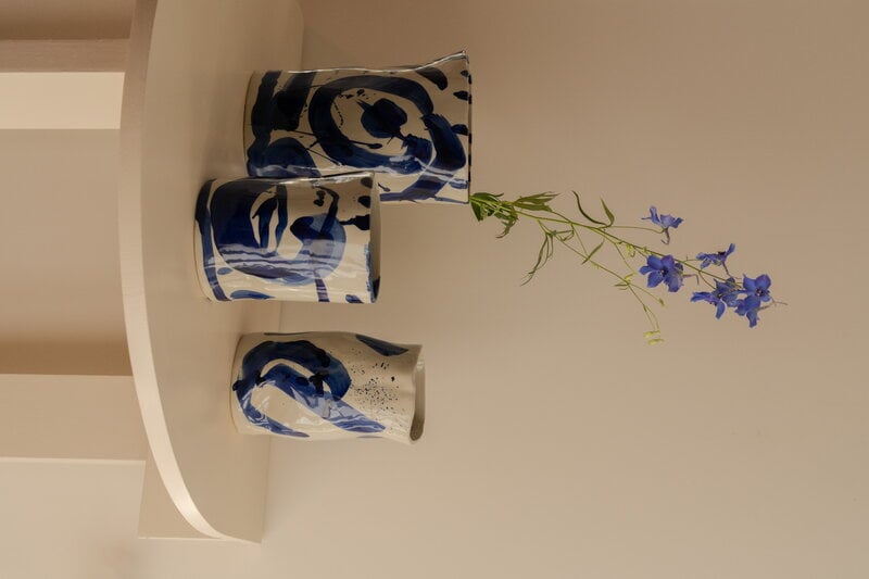 Serax Jarrón Sophia, M, azul, imagen de decoración