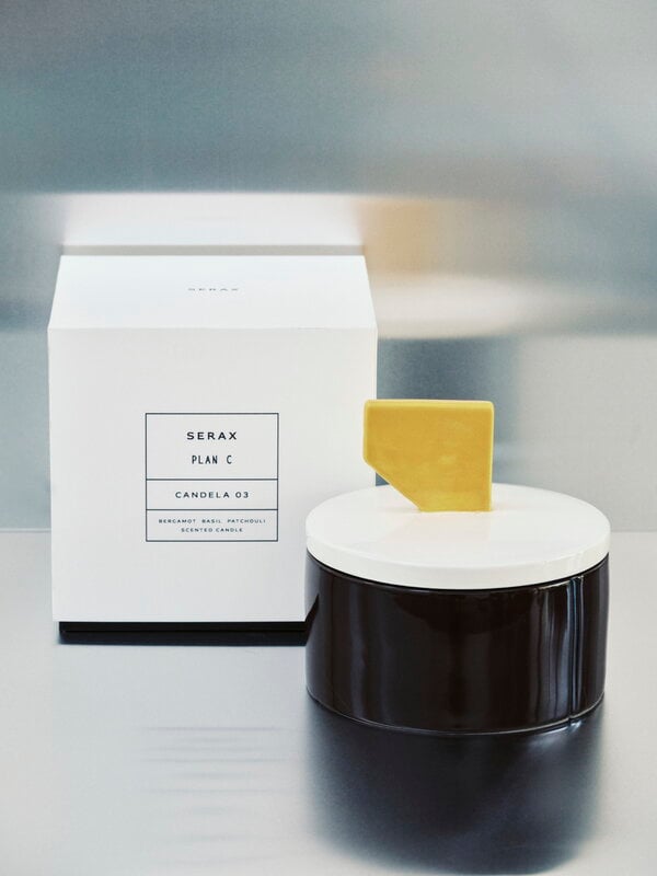 Serax Candela scented candle 03, L, burgundy - yellow, view 2