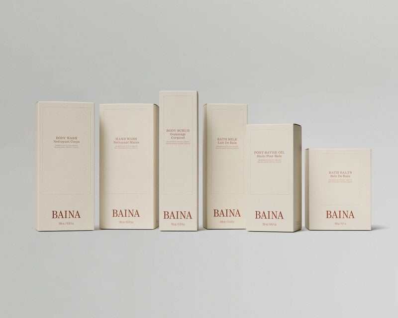 Baina Bademilch, 400 ml, Ebon Veil, dekorationsbild