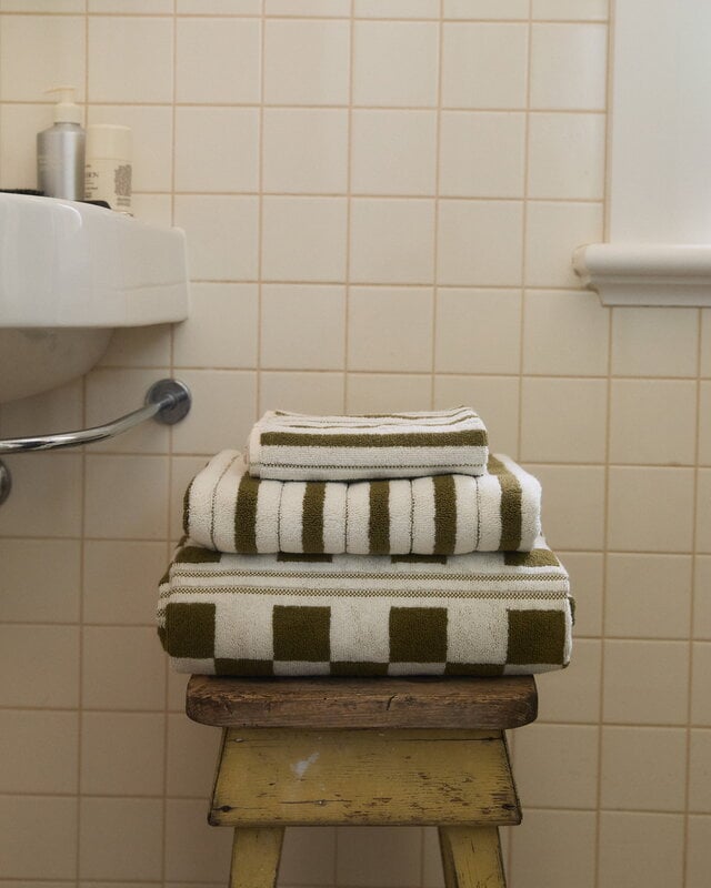 Baina Hand towel San Luis, 40 x 70 cm, caper - chalk, view 6
