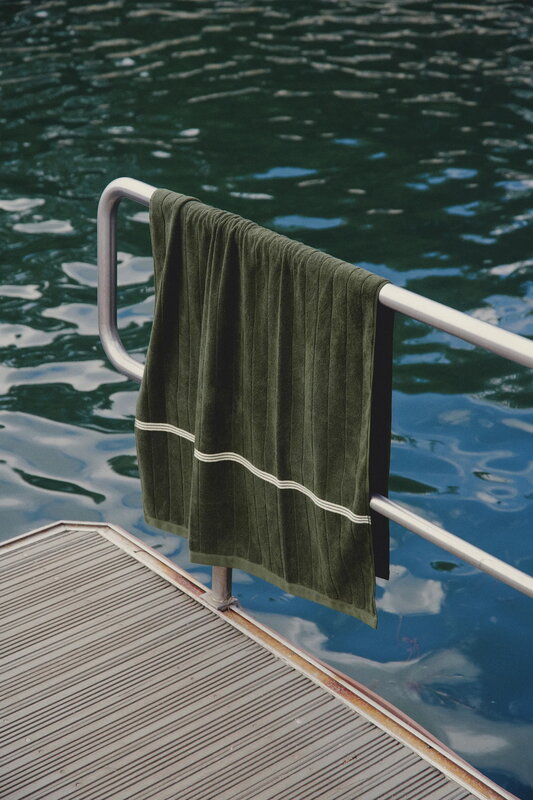 Baina Bath sheet Matheson, 90 x 170 cm, moss, view 2