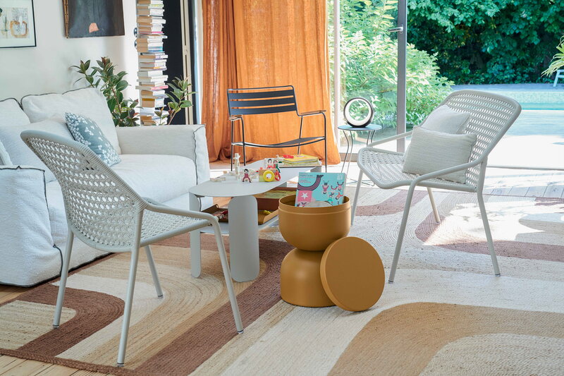 Fermob Croisette fauteuil bas, 4 pcs, gris argile, image décorative