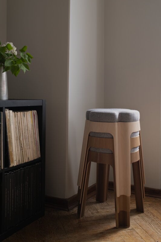 Articul Bloom jakkara, pähkinäpuu - vaaleanharmaa, näkymä 2