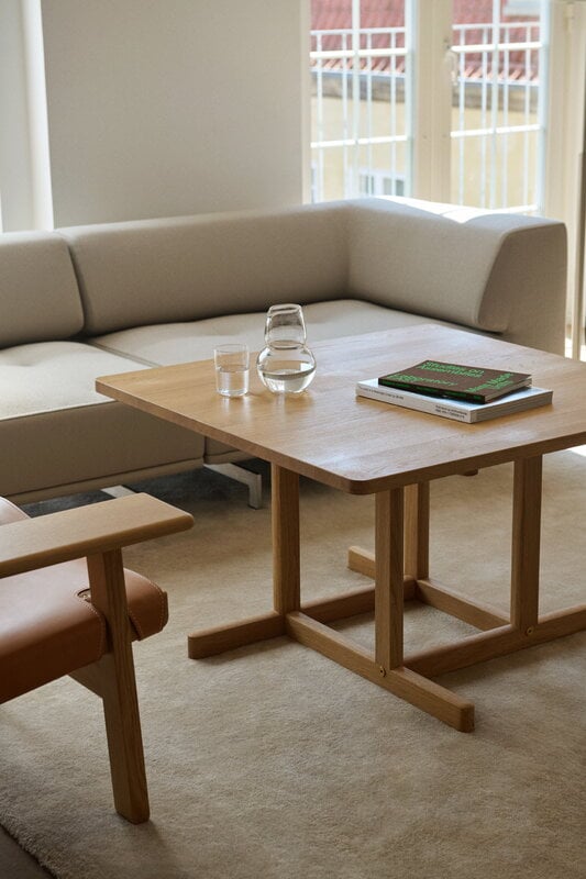 Fredericia BM80 Mogensen sohvapöytä, 90 x 90 cm, öljytty tammi, näkymä 4