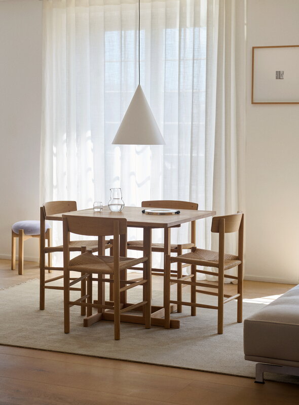 Fredericia BM80 Mogensen shaker pöytä, 90 x 90 cm, vaalea öljytty tammi, näkymä 2