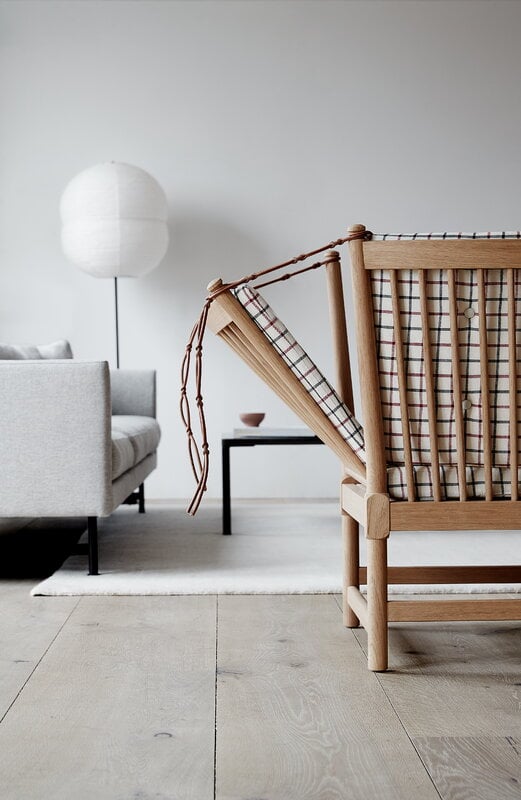 Fredericia Spoke-Back Sofa, geöltes Eichenholz - Cotil 863, 53938, dekorationsbild