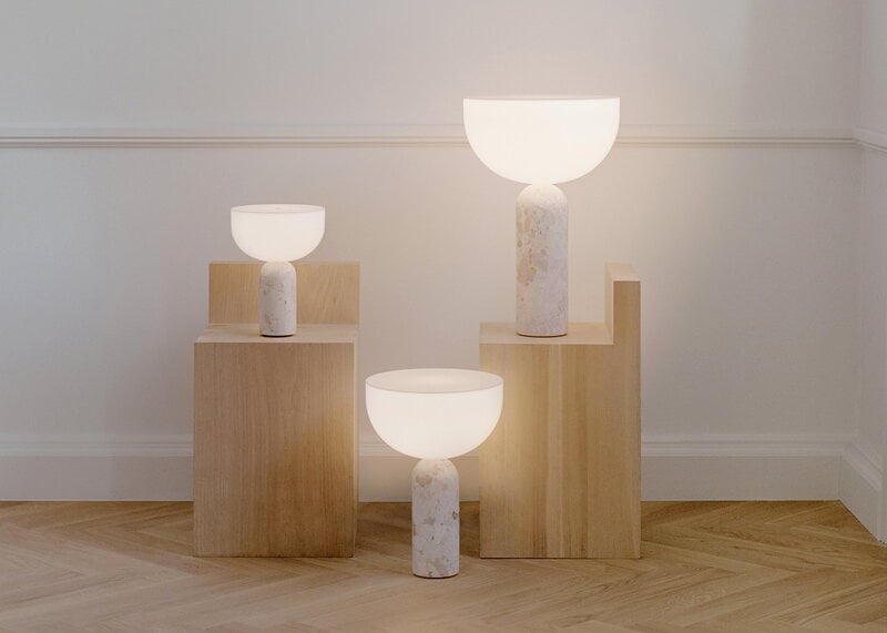 New Works Kizu table lamp, small, Kunis Breccia marble, decoration image