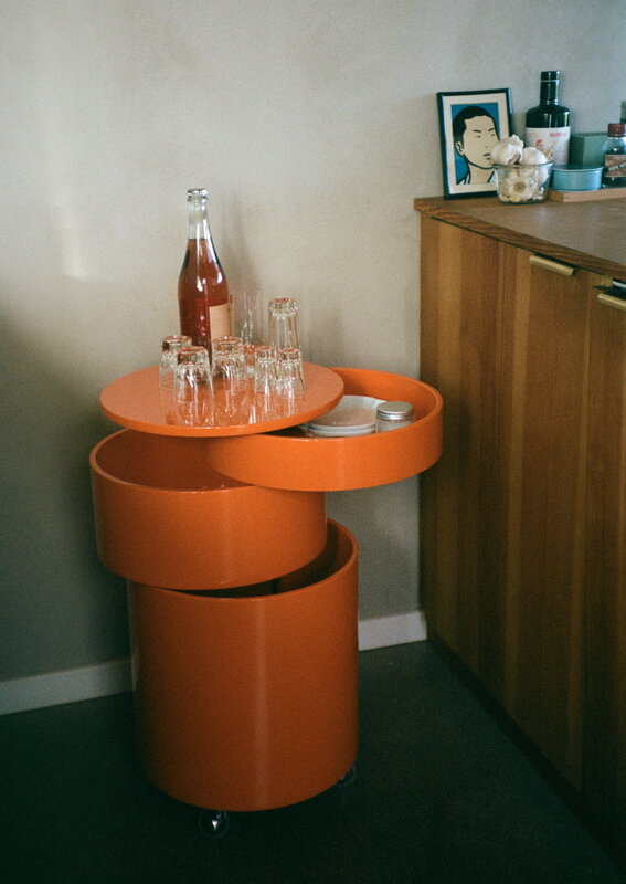 Verpan Barboy trolley, glossy fresh orange, decoration image