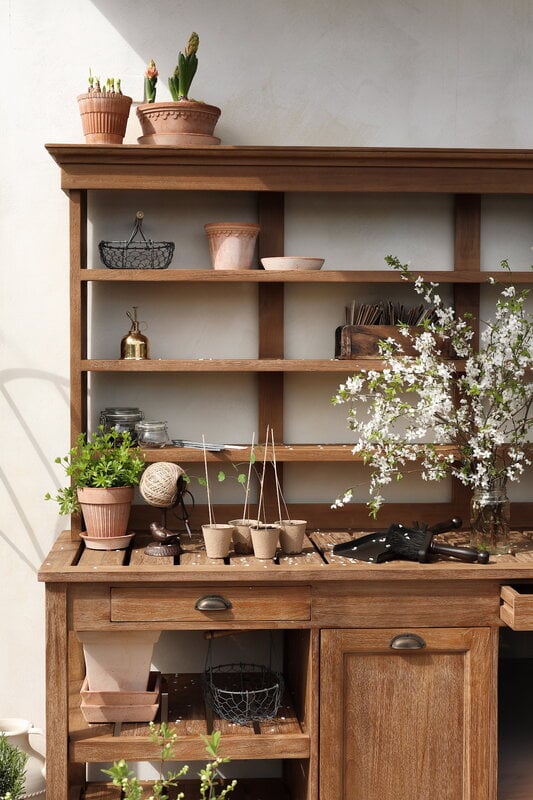 Bergs Potter Atlas Blumentopf mit Untersetzer, Raw Rosa, dekorationsbild