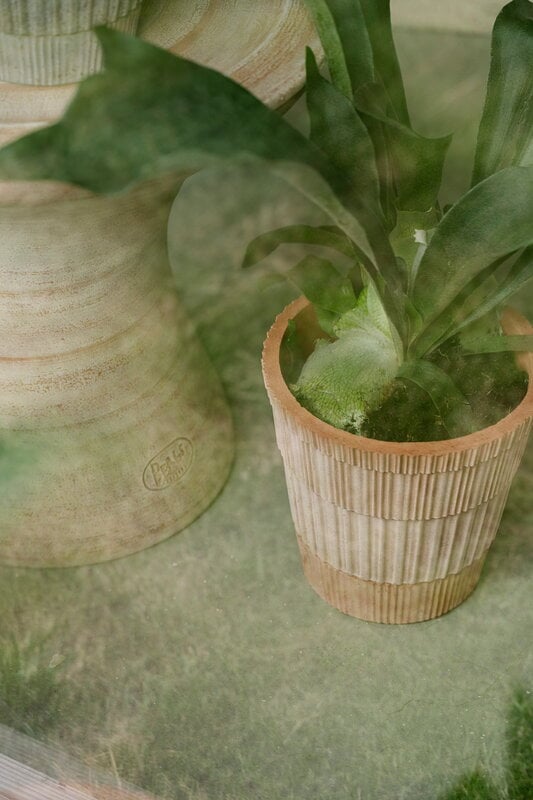 Bergs Potter Atlas Blumentopf mit Untersetzer, Raw Rosa, dekorationsbild