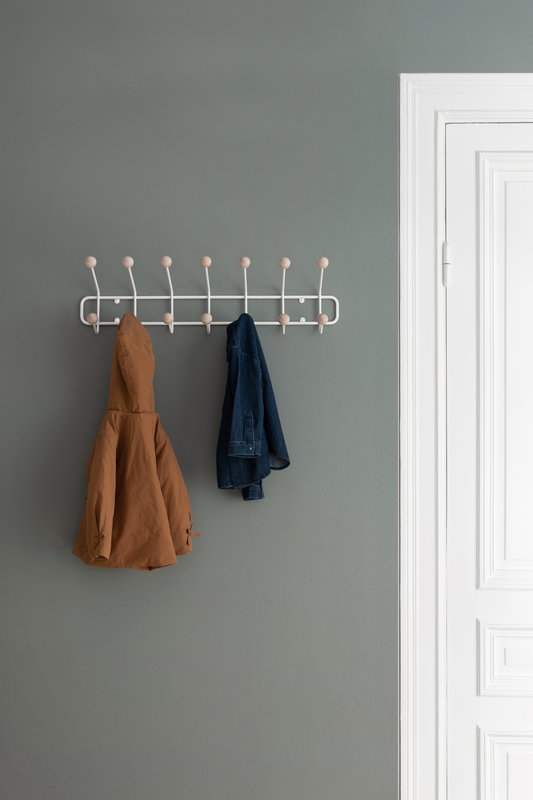 Maze Bill Horizontal coat rack, white | Finnish Design Shop