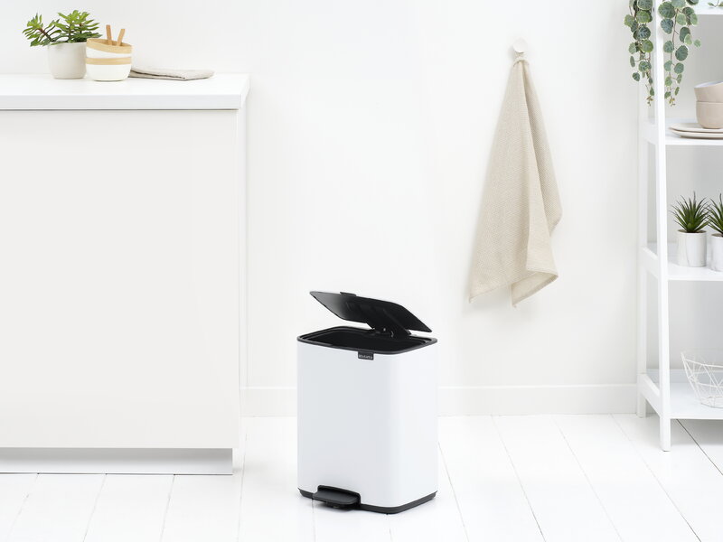 Brabantia Bo Pedal Bin, 12 L, white, decoration image