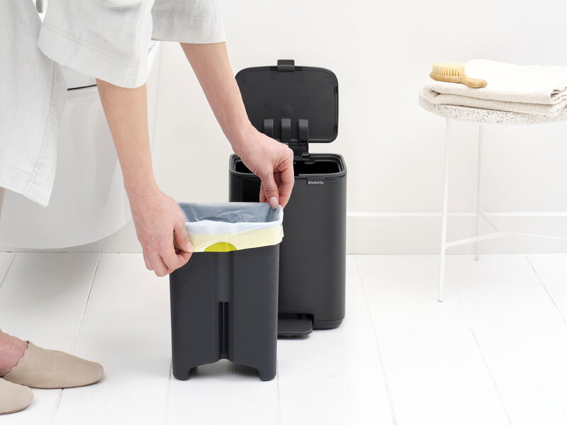 Brabantia Bo Pedal Bin, 4 L, matt black, decoration image