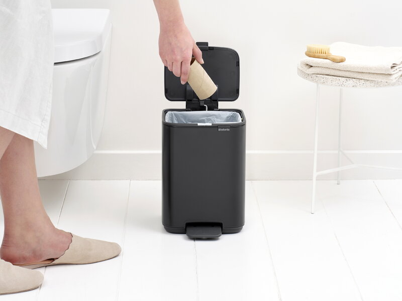 Brabantia Bo Pedal Bin, 4 L, matt black, decoration image