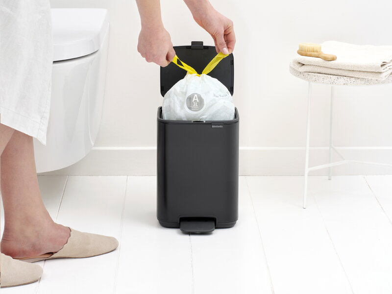 Brabantia Bo Pedal Bin, 4 L, matt black, decoration image