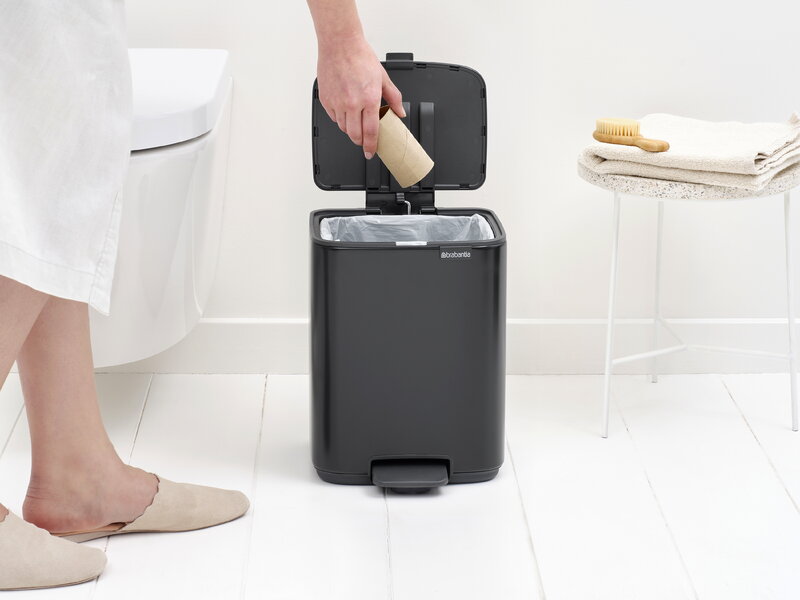 Brabantia Bo Pedal Bin, 7 L, matt black, decoration image