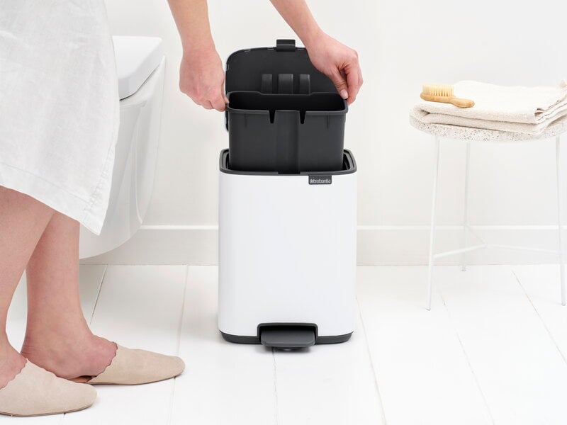 Brabantia Bo Pedal Bin, 7 L, white, decoration image