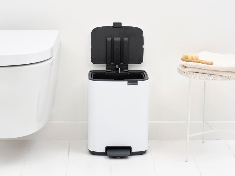 Brabantia Bo Pedal Bin, 7 L, white, decoration image