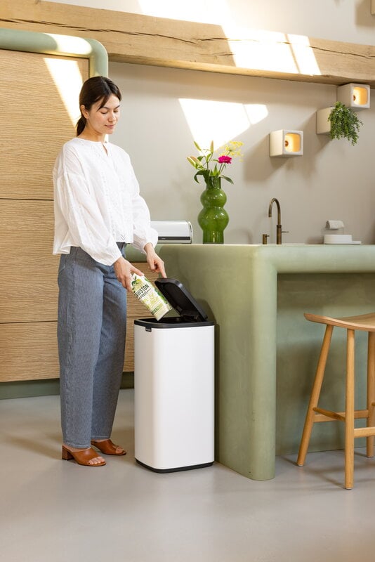 Brabantia Bo Touch Bin, 30 L, blanco, vista 12