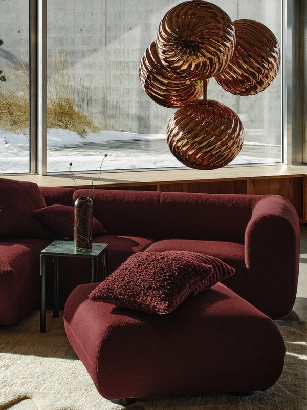 Tom Dixon Bobble cushion, 45 x 45 cm, burgundy, view 2