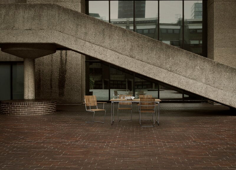Grythyttan Stålmöbler Bovik armchair, hot galvanized steel - teak, view 5