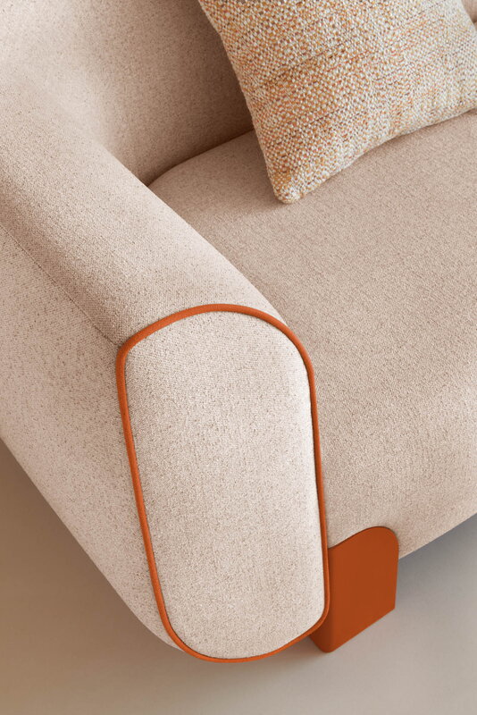 Fermob Coussin d'extérieur Vibration, 44 x 44 cm, Entrelac Savannah, image décorative