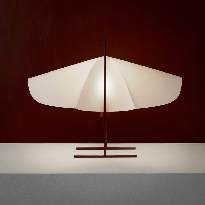 Motarasu Cho table lamp, white - terracotta, decoration image