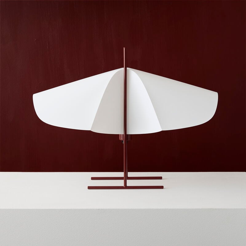 Motarasu Cho table lamp, white - terracotta, decoration image