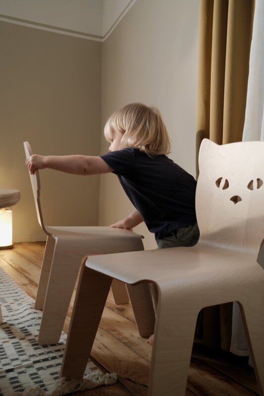 Articul Creatures chair, cat, birch veneer, view 2
