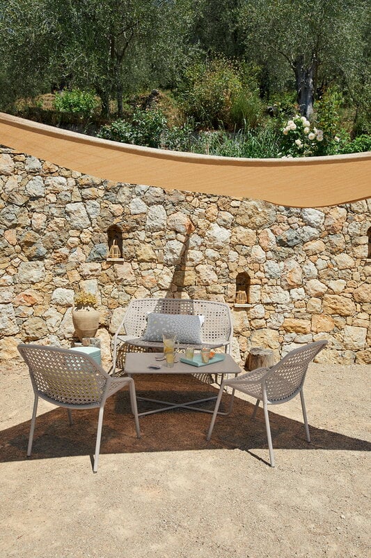 Fermob Croisette fauteuil bas, 4 pcs, gris argile, image décorative