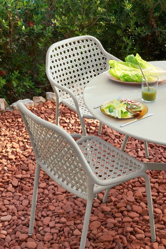 Fermob Croisette dining armchair, 2 pcs, clay grey, decoration image