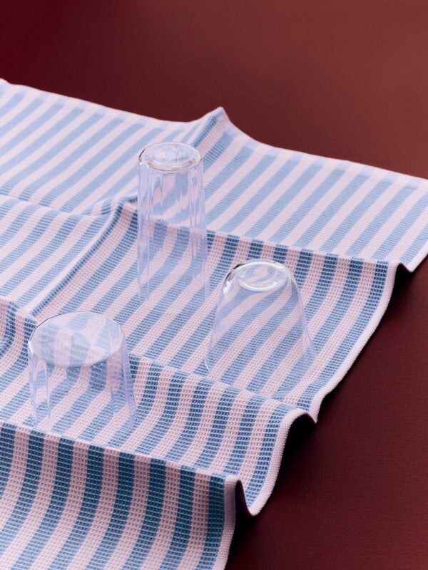 HAY Canovaccio Canteen, 52 x 80 cm, righe blocchi azzurro cielo-rosa chiaro, vista 2