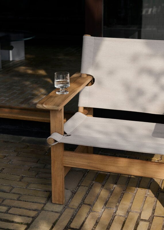 Fredericia Chaise Canvas, extérieur, teck, image décorative