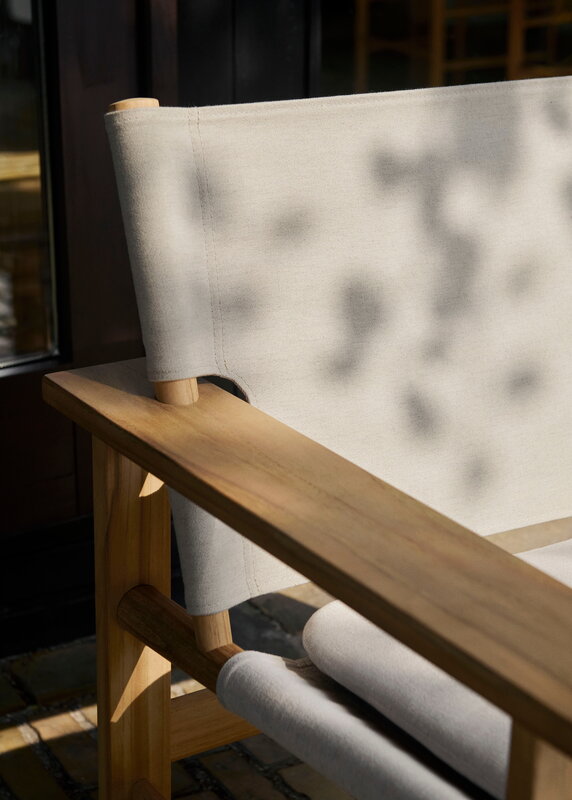 Fredericia Chaise Canvas, extérieur, teck, image décorative
