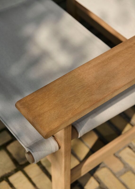 Fredericia Chaise Canvas, extérieur, teck, image décorative