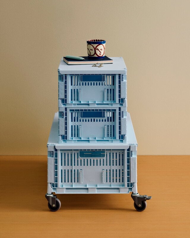 HAY Colour Crate, M, recycled plastic, soft blue | Finnish Design Shop