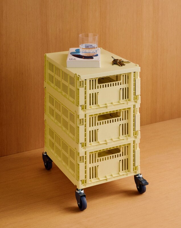HAY Couverture Colour Crate, M, acier, jaune clair, image décorative