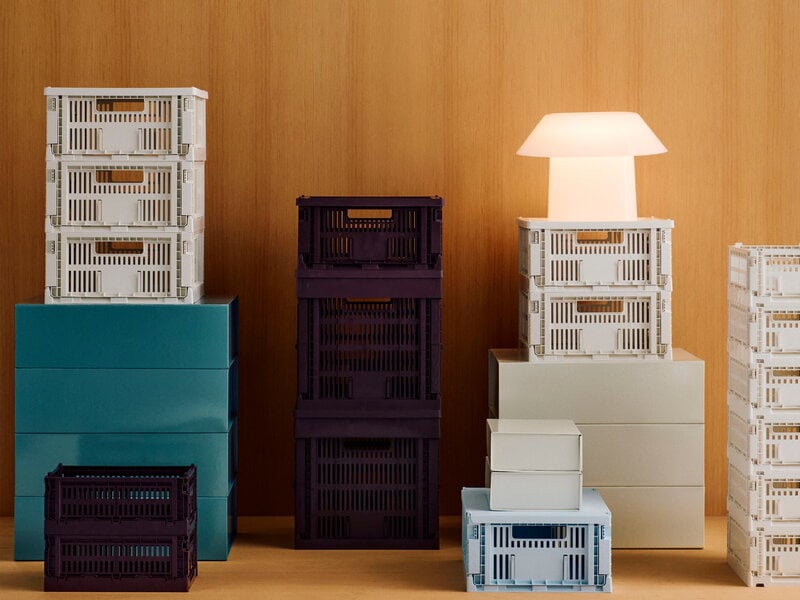HAY Colour Storage box, L, ocean blue, decoration image