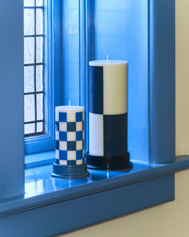 Hay column kynttil njalka pieni taivaansininen finnish design shop