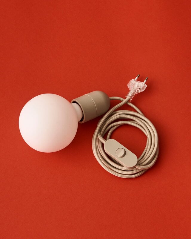HAY Common table cord set, beton grey, decoration image
