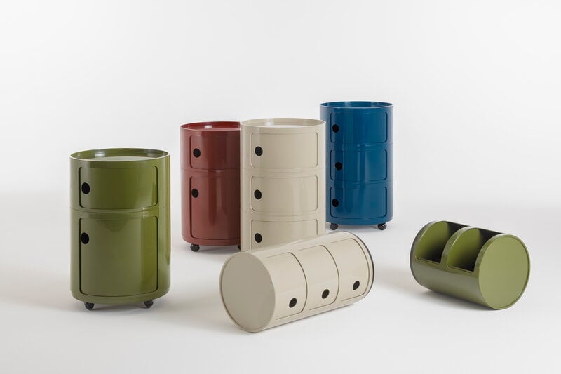 Kartell Componibili Big storage unit, 3 modules, taupe, decoration image