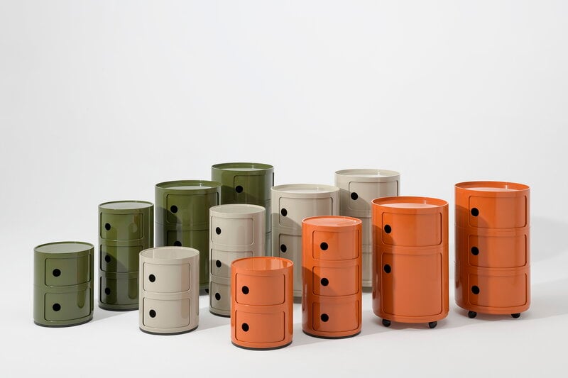 Kartell Componibili Big storage unit, 3 modules, orange | Finnish