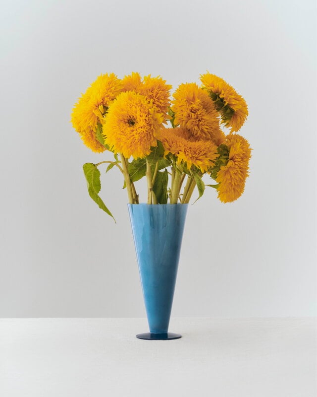 HAY Conical vase, large, petrol blue - dark blue, view 2