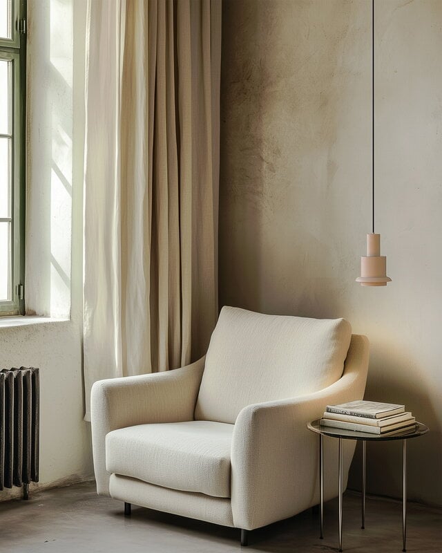 DCWéditions Chaumont pendant lamp, 15 cm, white - white ring, decoration image