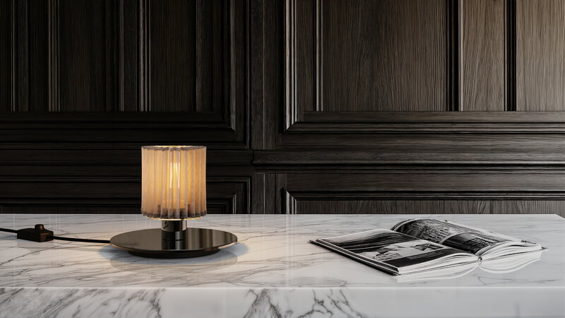 DCWéditions In the Sun 220 table lamp, black - silver, decoration image