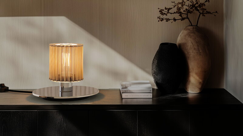 DCWéditions Lampe de table In the Sun 220, argent - or, image décorative