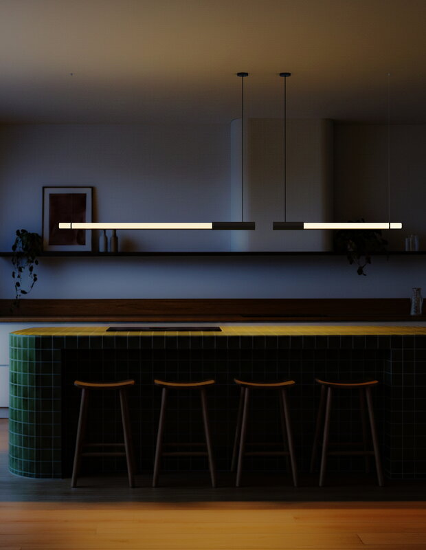 DCWéditions In Fine Horizontal lampada a sospensione 1600, grigio scuro, vista 4
