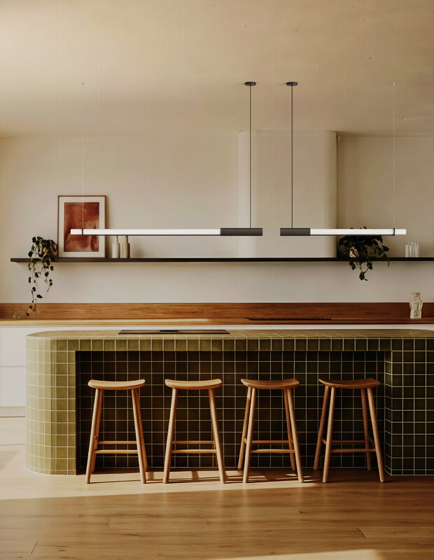 DCWéditions In Fine Horizontal lampada a sospensione 1600, grigio scuro, vista 2