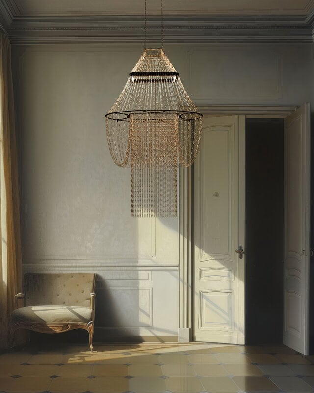 DCWéditions Lampe C pendant lamp, stainless steel - black, view 24